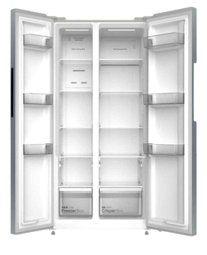 REFRIGERATEUR HISENSE SIDE BY SIDE PORTES 428LITRES INVERTER INOX RC55WS4SA