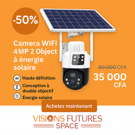 Camera WIFI 4MP 2 Objectif à énergie solaire