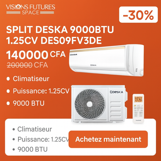 SPLIT DESKA 9000BTU 1.25CV DES09FV3DE
